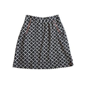 Le Lis Black and White Graphic A Line Skirt Medium